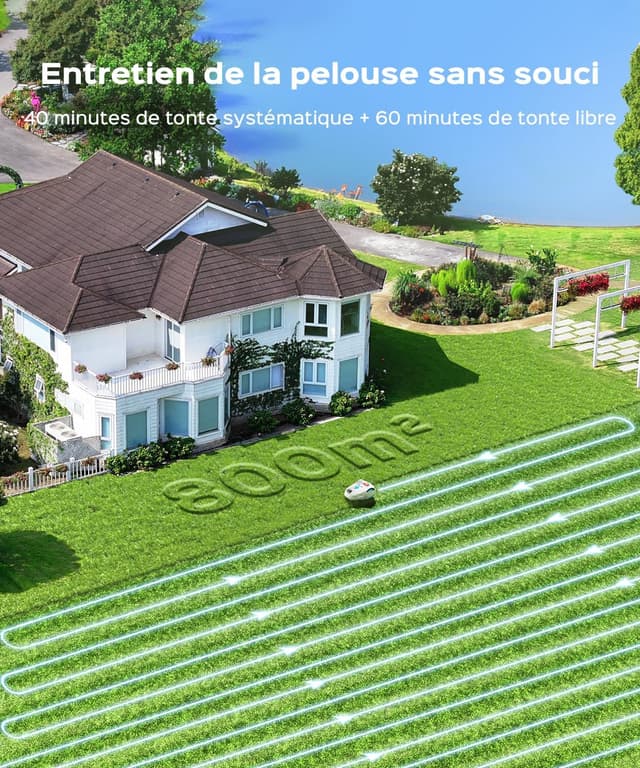 Detalle 1 de YARDCARE M800Plus tondeuse robot sans fil