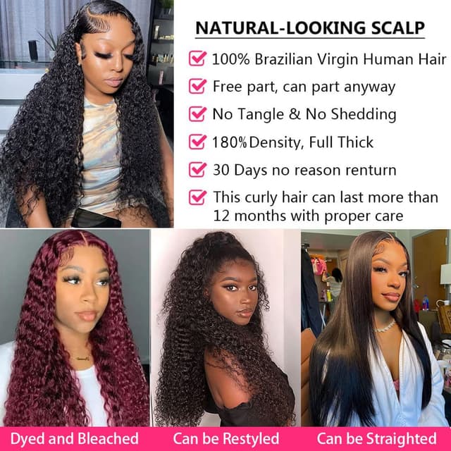 Thumbnail 3 de Tipiuli Deep Wave Lace Front Wig 26in