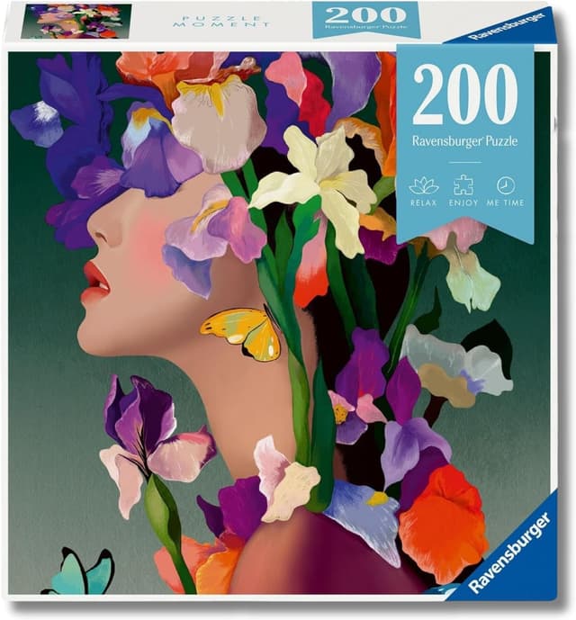 Detalle de Ravensburger Puzzle 200 pezzi Iris, puzzle per adulti +14 anni floreale 21 x 33 cm