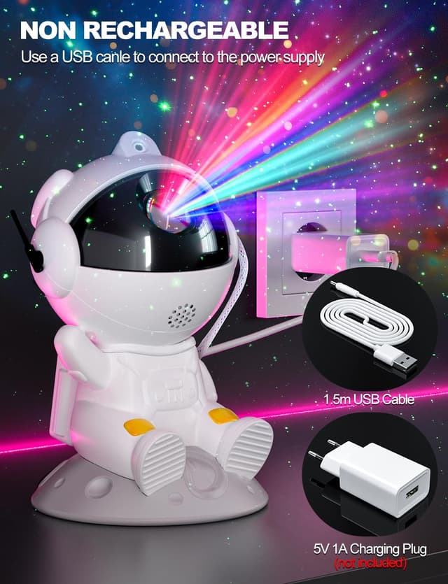 Thumbnail 5 de TOCVEOE Proiettore Stelle Astronauta con 8 modalità 🌌