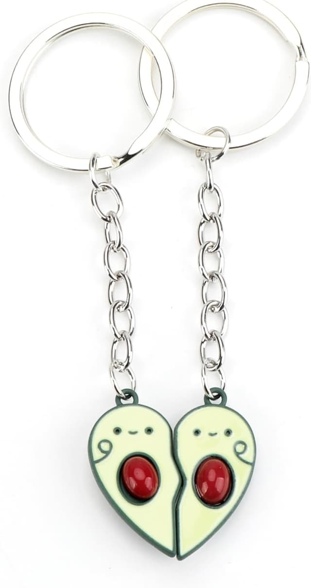 Detalle de OBEISN Schlüsselanhänger „Avocado“ als Set für Paare – Geschenkidee für Freundin, beste Freundin & Geburtstag