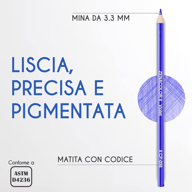 Detalle 2 de Zenacolor 160 Matite Colorate Uniche 🎨