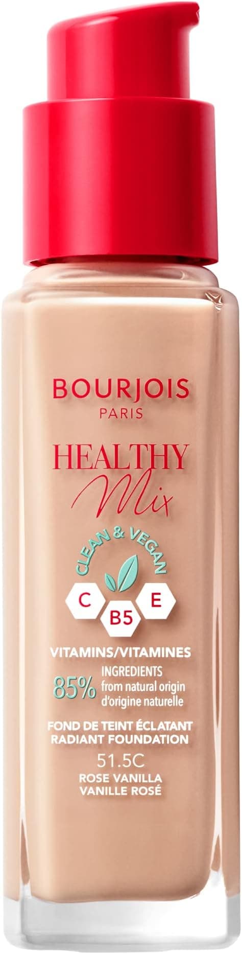 Detalle de Bourjois Healthy Mix Clean Foundation Tono 51.5 Rose Vanilla