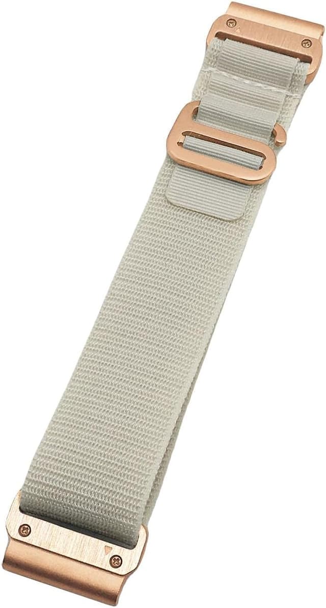 Detalle de EKINGEEK 22mm Quick Fit Strap for Garmin Fenix, Epix Pro Gen 2 & Forerunner (White/Rose Gold)