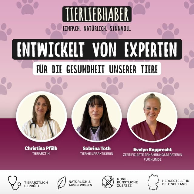 Detalle de TIERLIEBHABER Nassfutter für Hunde Probierpaket 8x400 g (Huhn mit Gemüse) – von Tierärzten entwickelt