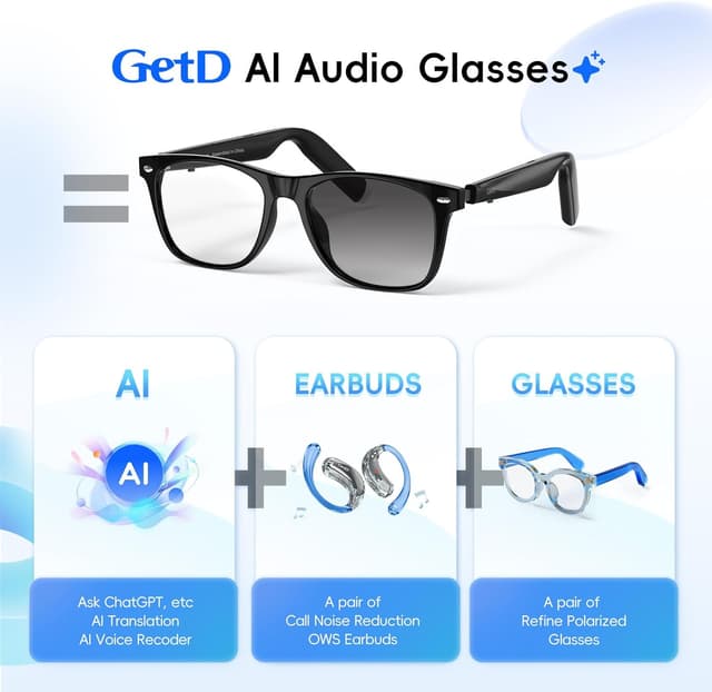 Detalle 2 de GetD 2026 AI Glasses 11H music