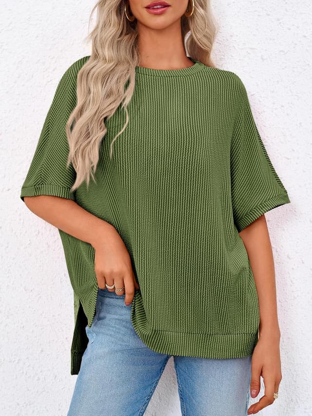 Detalle 2 de Tankaneo oversized ribbed tee tunic