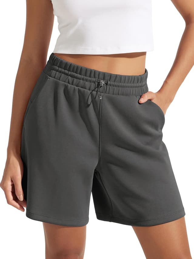 Thumbnail 6 de ODODOS Modal Soft Relaxed Shorts for Women (4" or 6" inseam) with Adjustable Shockcord Waist