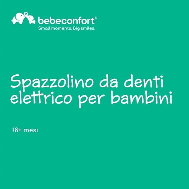 Detalle 2 de Bebeconfort Spazzolino Elettrico Bambini da 18 mesi con 8 testine, timer smart e luci LED