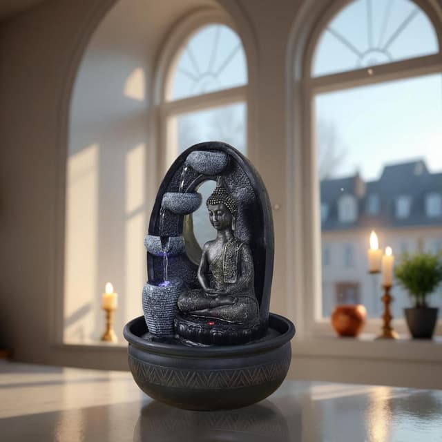 Thumbnail 6 de Fontaine d’intérieur Bouddha Harmonie Zen’Light (40 cm) avec 2 LED colorées et pompe silencieuse