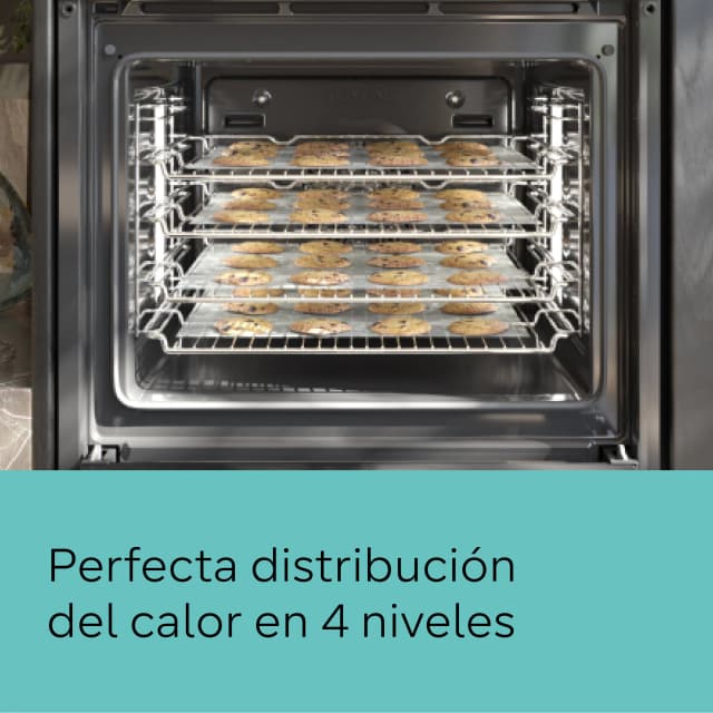 Detalle de Siemens perfectCooking 4D Plus HB776G1B1 con pirólisis y Home Connect (reacondicionado grado C)