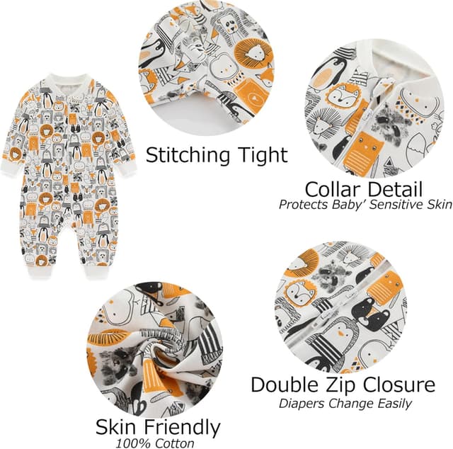 Thumbnail 1 de MAMIMAKA Newborn Sleepwear 4 Pack Sleepsuits