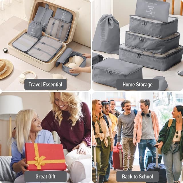 Thumbnail 4 de Packing Cubes 10-piece travel organiser for suitcases