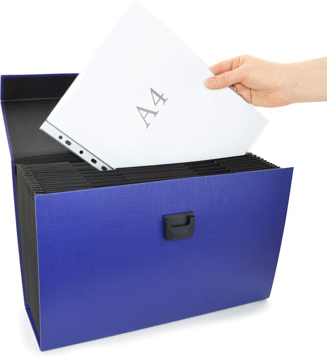 Detalle 2 de Rapesco 1553 19-Part Expanding Box File A4+