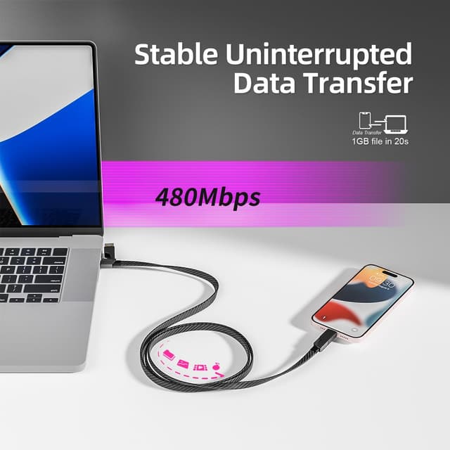 Thumbnail 4 de USB C Cable 4‑in‑1 240W 5ft Fast Charging