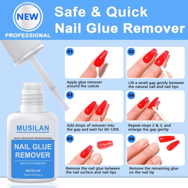 Thumbnail 6 de MUSILAN Nagelkleber und Entferner Set