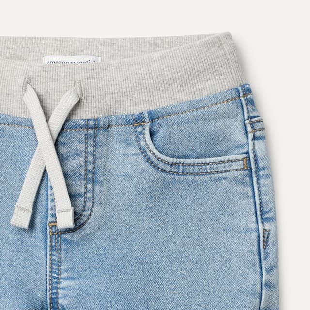 Detalle de Amazon Essentials Unisex Baby Stretch-Jeans zum Hineinschlüpfen (Regular Fit) mit Pull-on