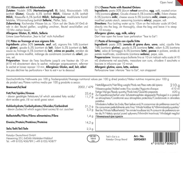 Thumbnail 1 de TREK'N EAT Käsenudeln PS1000+ 1.005 kcal