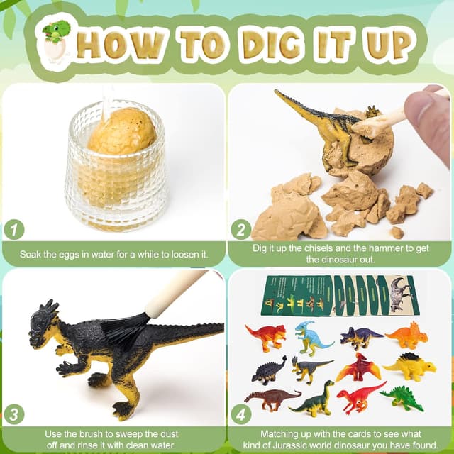 Thumbnail 3 de Joozmui Dino Ausgrabungsset für Kinder Spielzeug 🦖