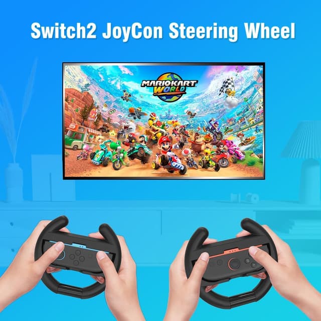 Detalle de PURBHE Switch Steering Wheel for Switch 2 Joy‑Con 2