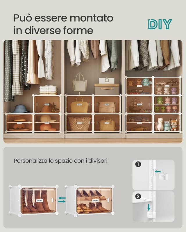 Thumbnail 4 de SONGMICS Scarpiera 8 scomparti per 32 paia