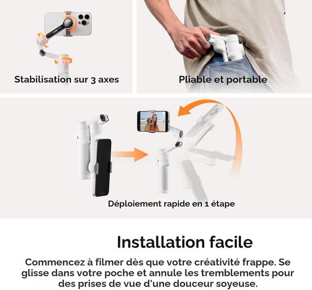 Thumbnail 6 de Insta360 Flow 2 Pro stabilisateur pour iPhone 15x