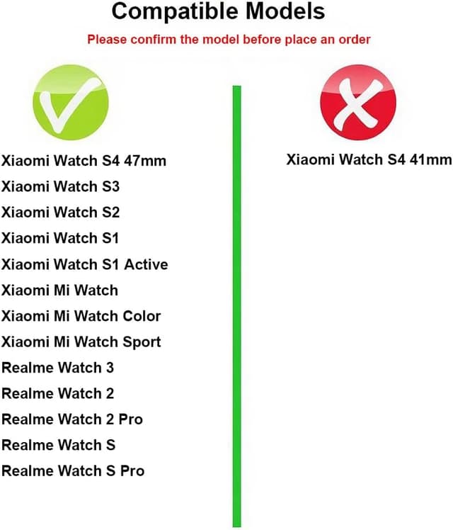 Detalle 2 de FYISWHO 22mm silicone replacement band for Realme Watch & Xiaomi Watch (quick-release, metal buckle)