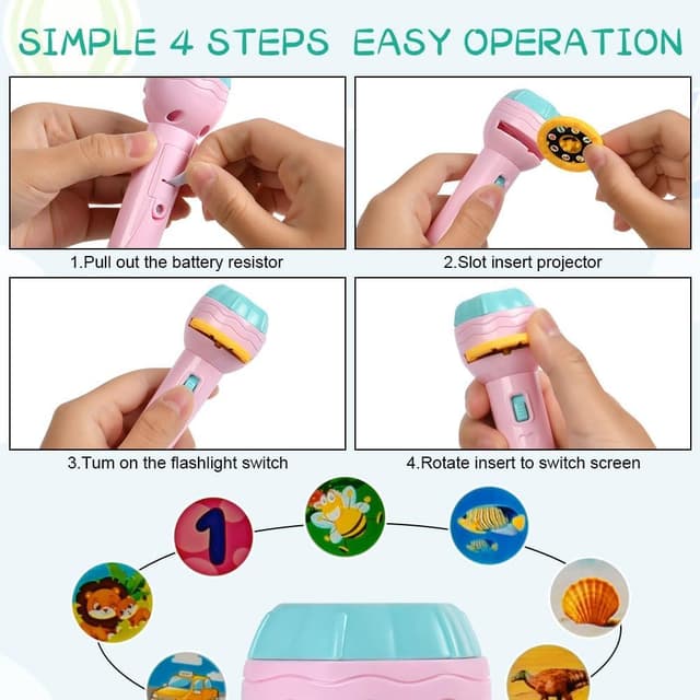 Thumbnail 3 de URAQT Projektionsspielzeug 80 Motive