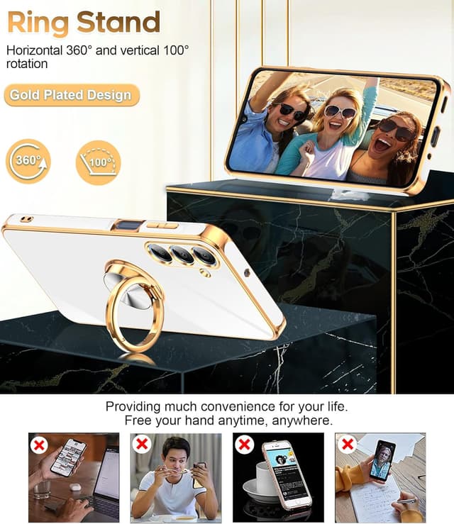 Detalle de Galaxy A16 case with ring, 2 screen protectors