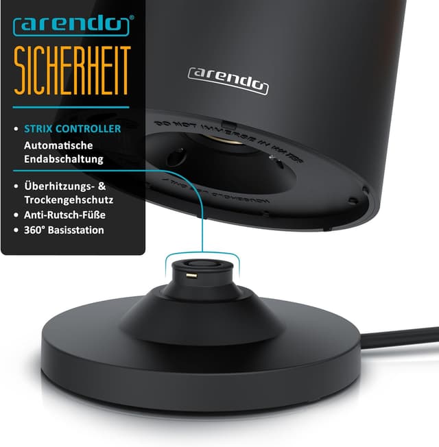 Thumbnail 5 de Arendo Wasserkocher Edelstahl 1,5 L