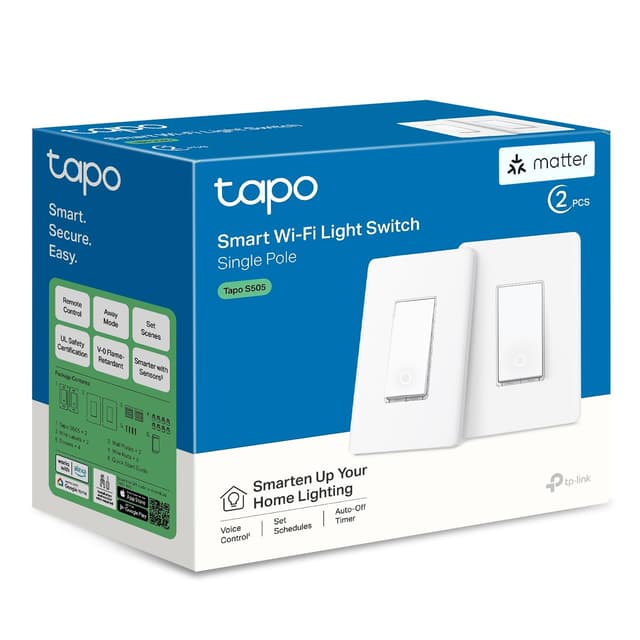 Detalle de TP-Link Tapo S505 Matter Smart Light Switch 2-pack