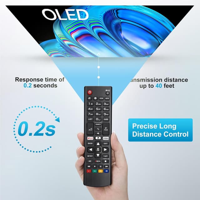 Thumbnail 6 de (2 Pack) Universal LG TV Remote Controls – Replacement for LG Smart OLED/QNED, WebOS, NanoCell and more