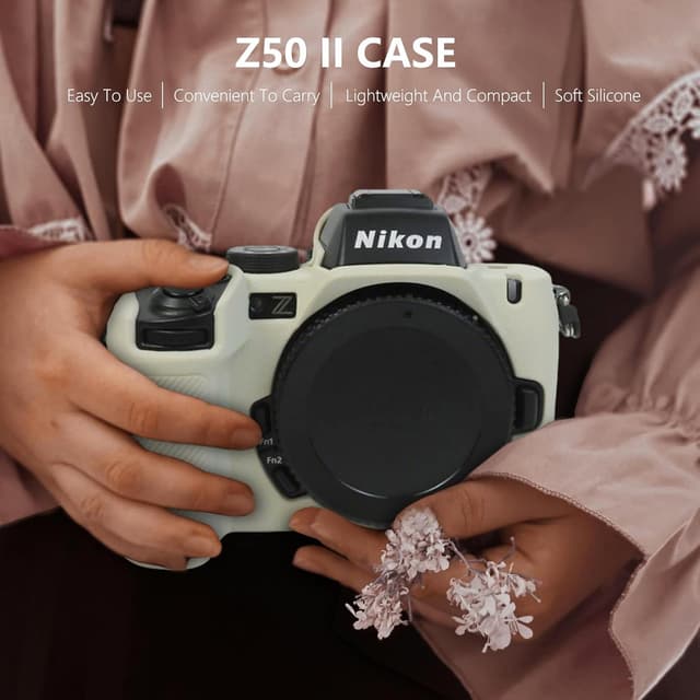 Detalle de Z50 II Soft Silicone Protective Case Cover (Off White) for Nikon Z50 II