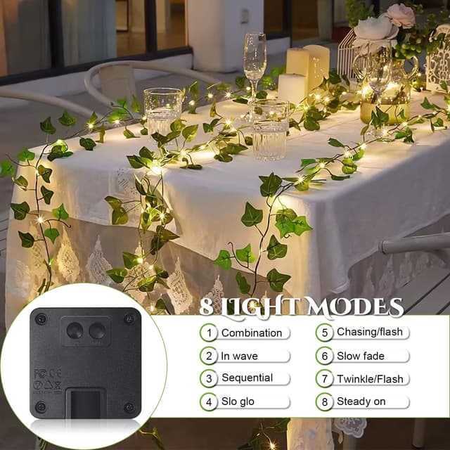 Thumbnail 3 de Lichterkette Außen Solar Efeu 6m 60 LEDs