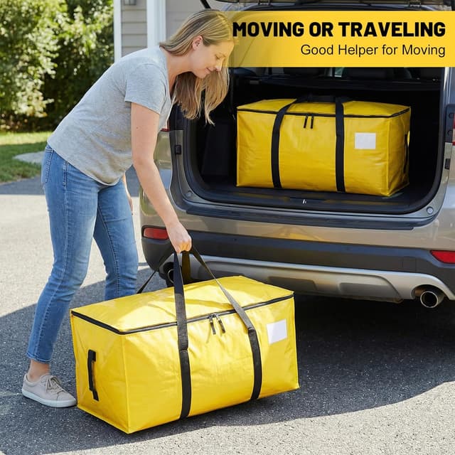 Detalle de 6 Pack 90L Moving Bags and Storage Bags with Reinforced Bottom & Wrap-Around Handles