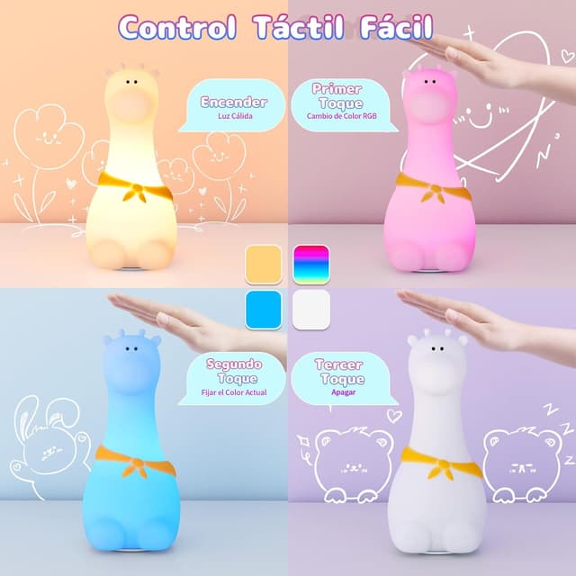 Detalle 2 de K KASONIC Luz Nocturna Jirafa 9 h