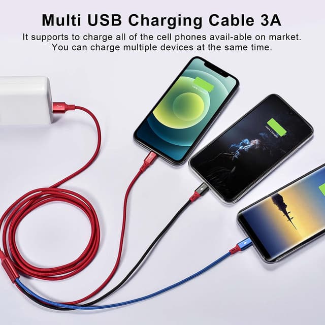 Thumbnail 6 de 3Pcs 3A multi USB charging cable 1.5m