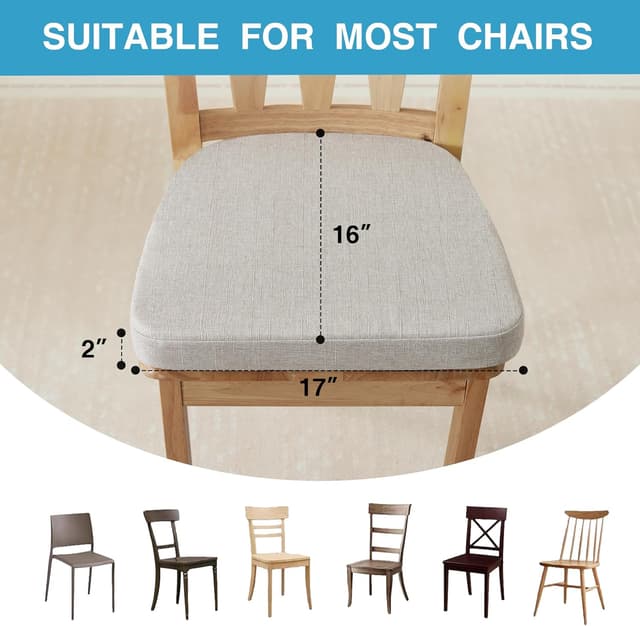 Thumbnail 3 de IASEAHK Chair Cushions 17" Beige