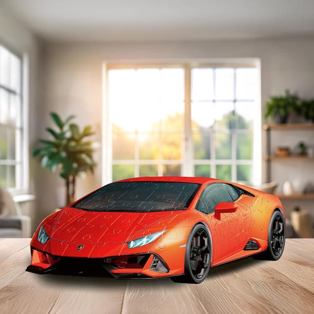 Detalle de Ravensburger Puzzle 3D Lamborghini Huracán EVO (163 pezzi) – modellismo da costruire per adulti e bambini