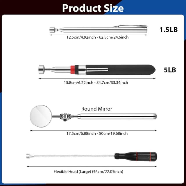 Thumbnail 1 de Flintronic Recogedor magnético telescópico 4 piezas