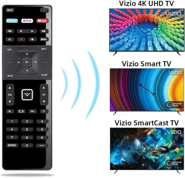 Detalle de UNOCAR Replacement Remote for Vizio Smart TV (XRT-122 compatible) — no programming required