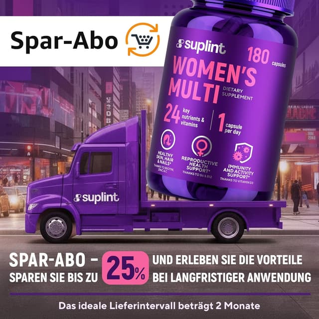 Detalle 2 de SUPLINT Multivitamin 180 Kapseln für Frauen