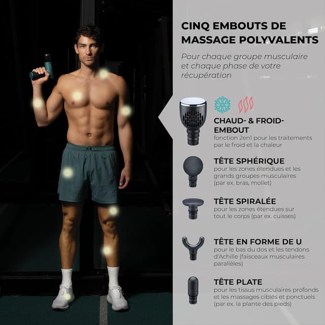 Detalle 2 de Beurer Antelope RELOAD pistolet de massage 3000 tr/min