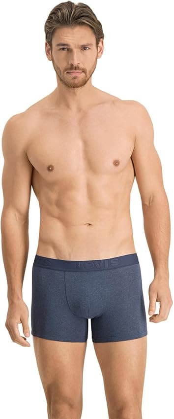 Detalle de Levi's Boxer Hombre Azul Pack 3