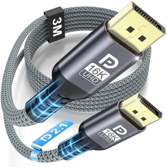 Detalle de NORSHY DisplayPort 2.1 16K 3 m