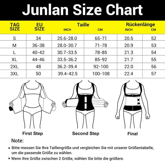 Thumbnail 6 de Junlan cintura per sudorazione dimagrante sauna fitness da donna, body shaper 2 in 1