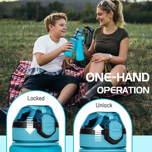 Detalle 2 de AOHAN Trinkflasche 1 l mit Stroh