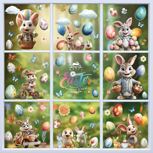 Imagen de Hianjoo 130 Pieces Easter Window Stickers đŁ en OfertitasTOP