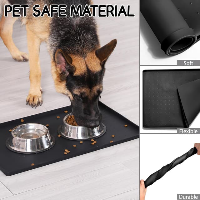 Detalle de MateeyLife Silicone cat dog food mat 24×16