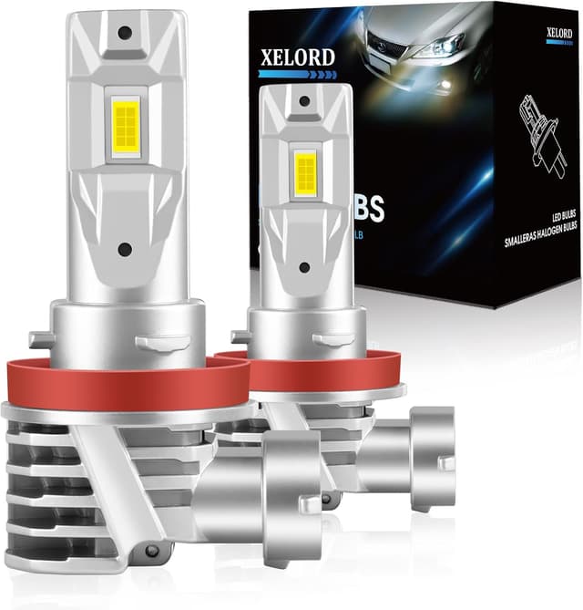 Detalle de XELORD Lampadina LED H11 6500K bianco freddo, plug and play 1:1 (2 pezzi) per fari DC 12V